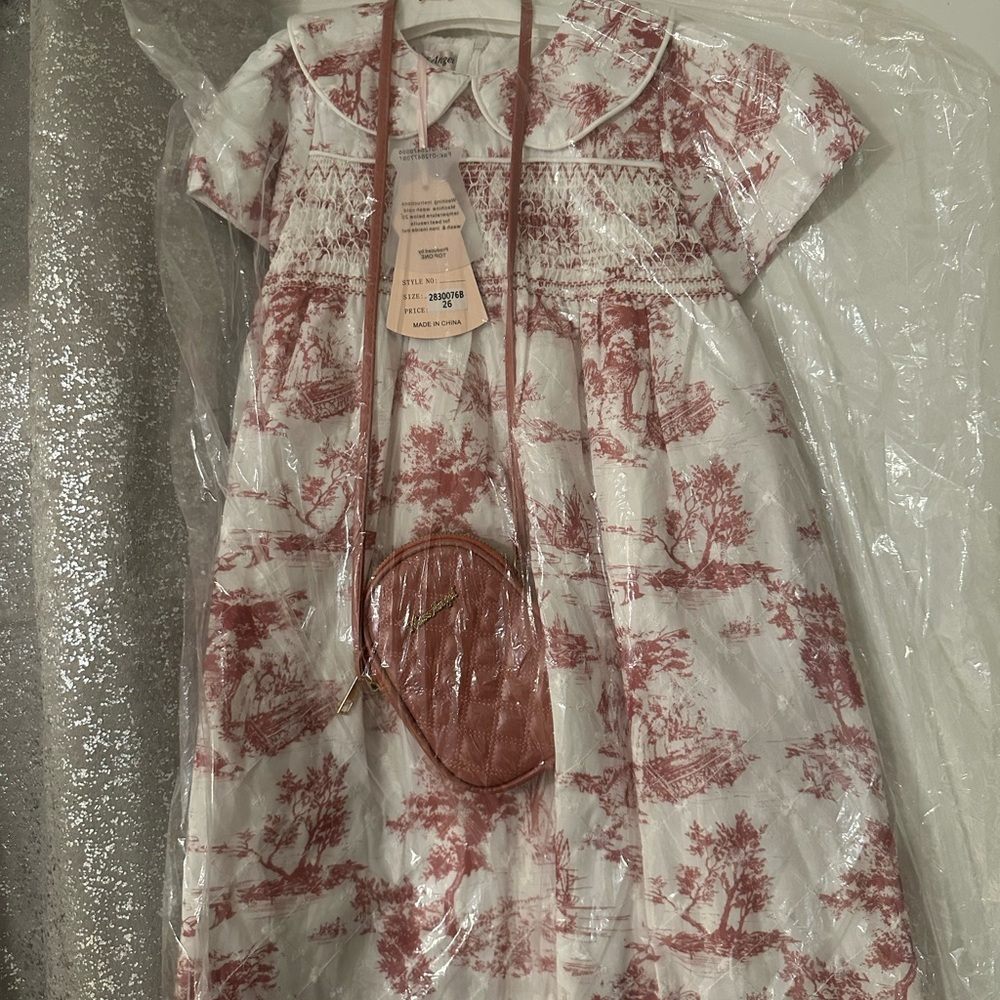 Charming Red and White Kids Dress